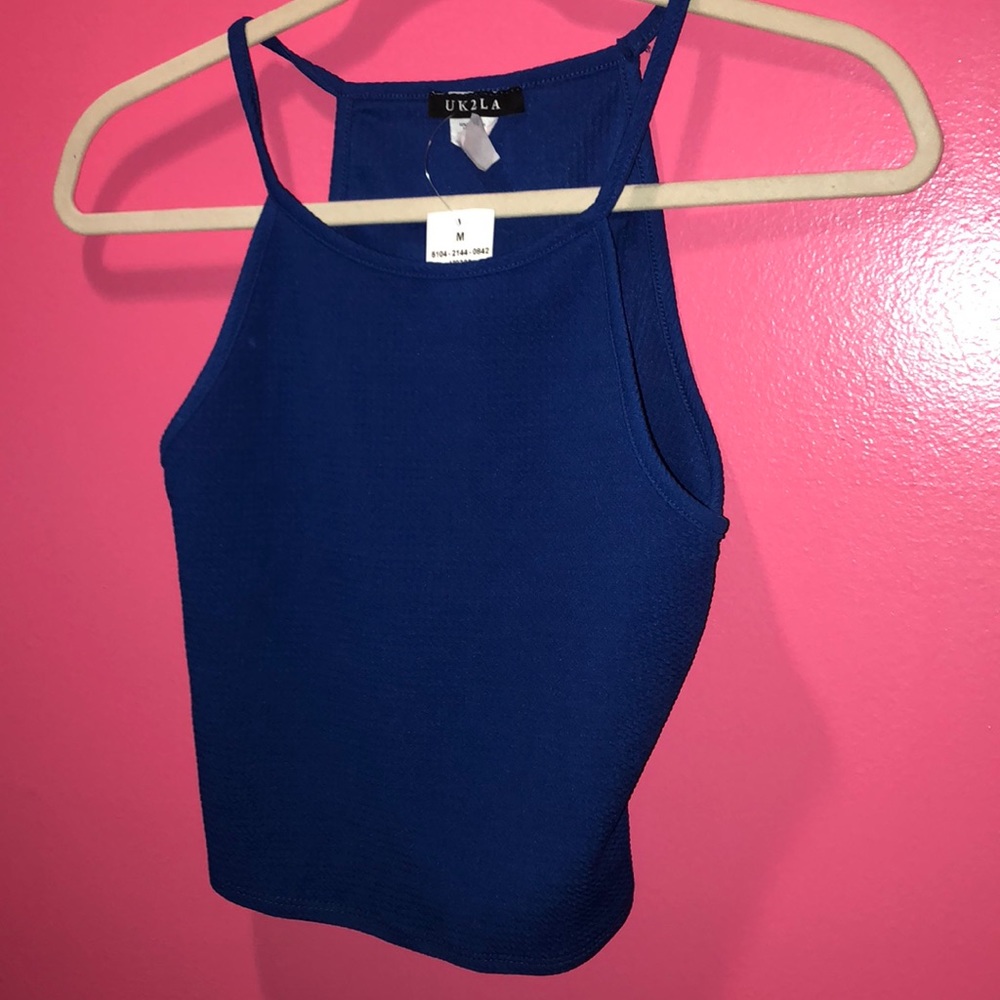 Medium crop top! Royal blue.